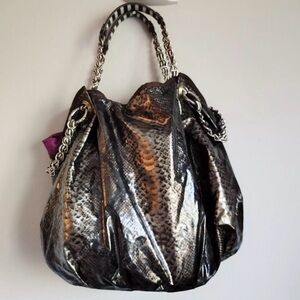 Henri Bendel Patten Leather Tote Bag & Dust Bag NWOT